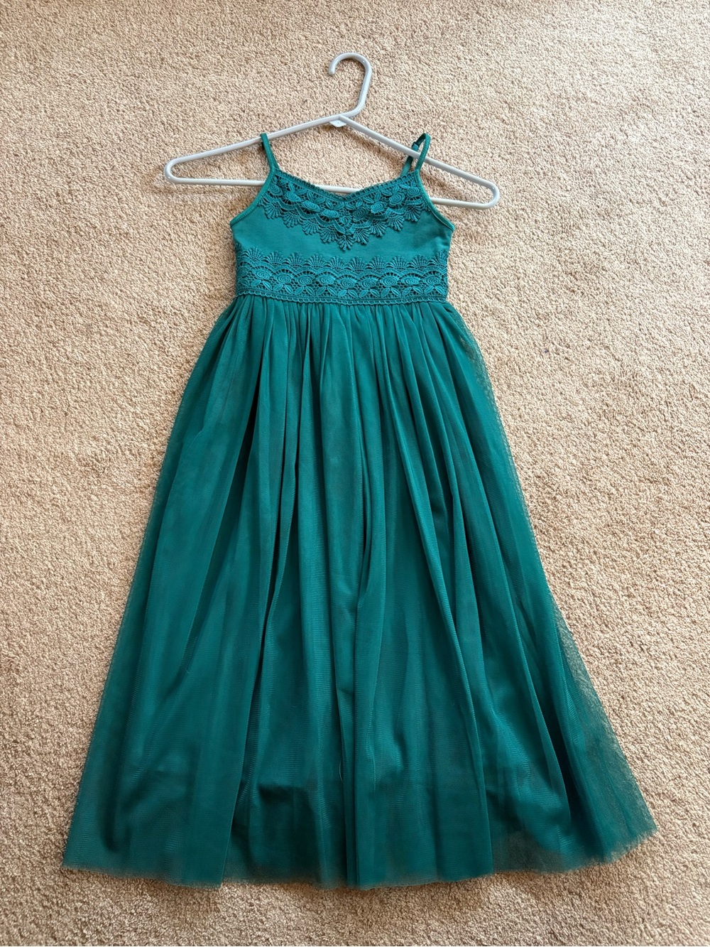 Zhenzi Teal Lace Bodice Tulle Formal Dress